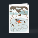 Frozen Lake Holiday Greeting Card Feiertagskarte<br><div class="desc"></div>