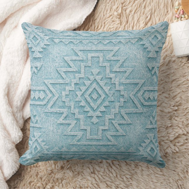 Frozen Navajo Frost Pattern Throw Pillow Kissen (Decke)
