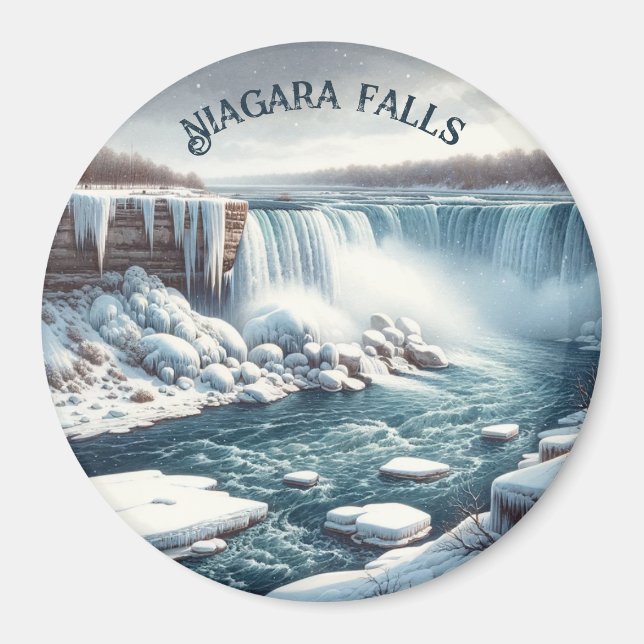 Frozen Niagara Falls Magnet (Vorne)