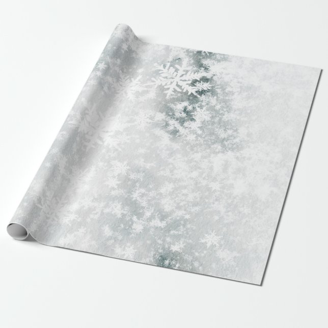Frozen See Ice & Fresh Fallen Snowflakes Geschenkpapier (Ungerollt)
