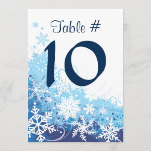 FROZEN SNOWFLAKES Bar Bat Mitzvah Tischnummer