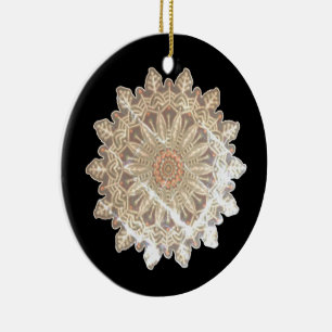 Frozen Snowflakes Gleam #6 Keramik Ornament