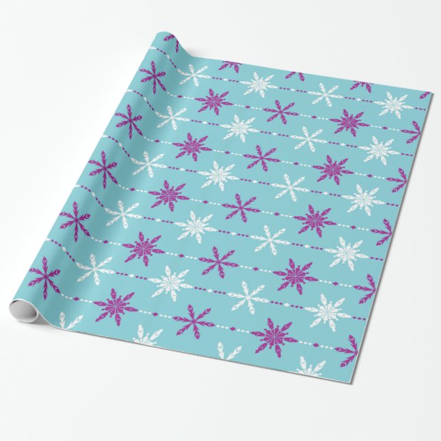 Frozen Snowflakes Holiday Gift Wrap Geschenkpapier (Ungerollt)