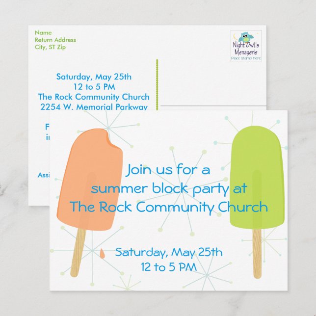 Frozen Sommer Leckereien Postkarte (Vorne/Hinten)