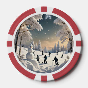 "Frozen Waterfall Wonder" Pokerchips