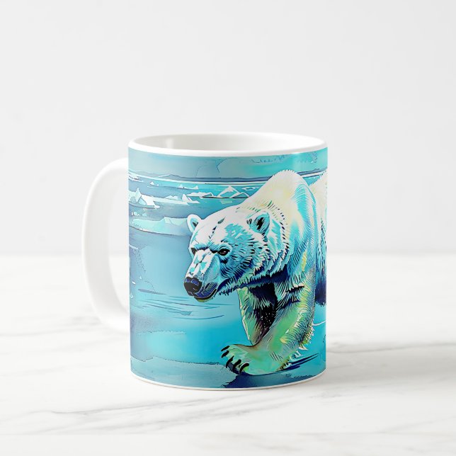 "Frozen Wilds: Die Reise des Bären" Kaffeetasse (Vorderseite Links)