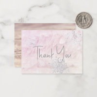 Frozen Winter Snowflake Pink Baby Dusche Danke