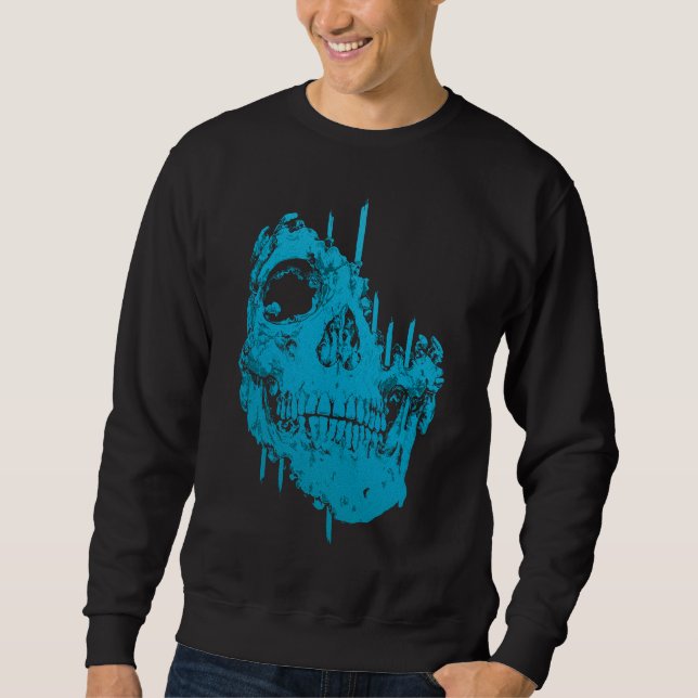 Frozenschädel: Blauer Untergang Sweatshirt (Vorderseite)