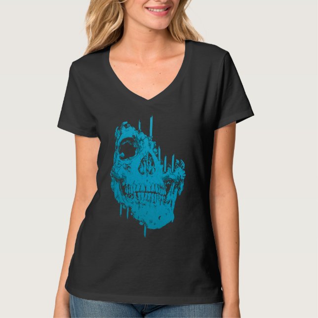 Frozenschädel: Blauer Untergang T-Shirt (Vorderseite)
