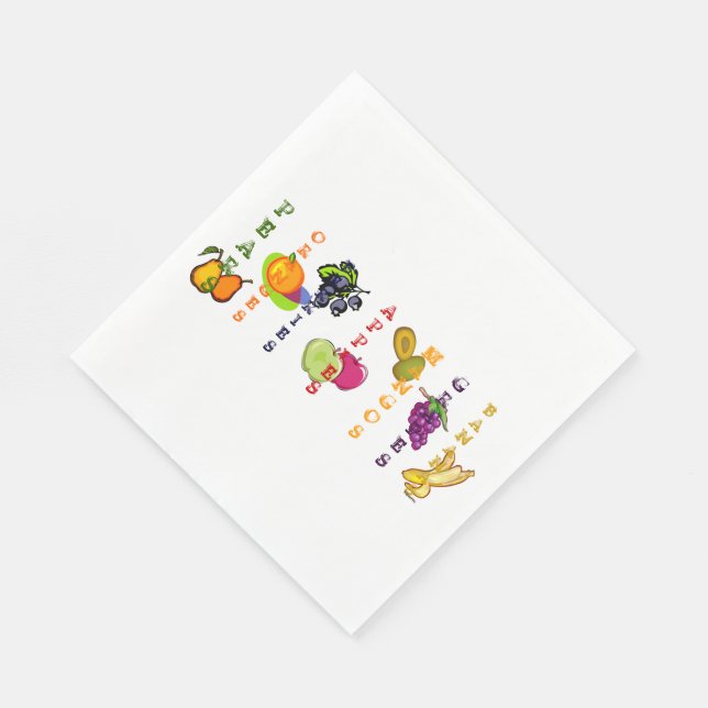 Frucht Apfeläpfel Fruchtdesign Serviette (Ecke)
