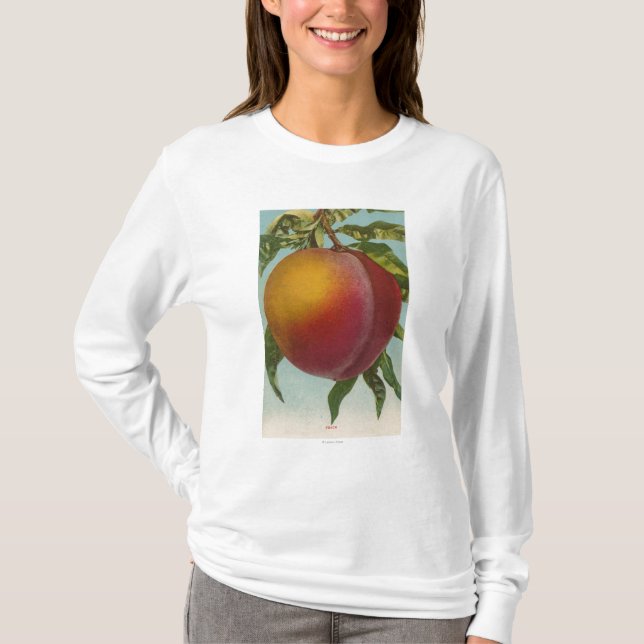 Frucht Chromo Lithographie von PeachFruitState T-Shirt (Vorderseite)