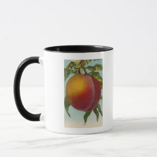 Frucht Chromo Lithographie von PeachFruitState Tasse