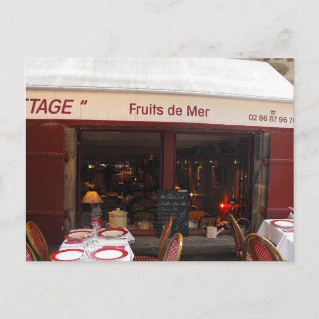 Frucht de Mer Meeresfrüchte Restaurant Frankreich Postkarte (Vorderseite)
