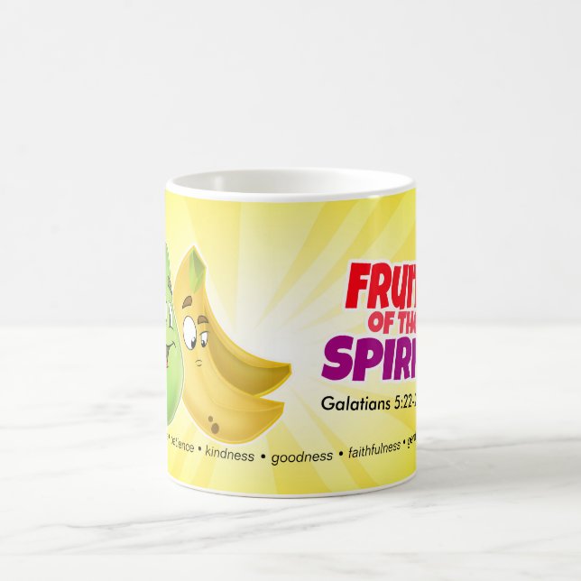 Frucht der Geist-Cartoon-Tasse Kaffeetasse (Mittel)