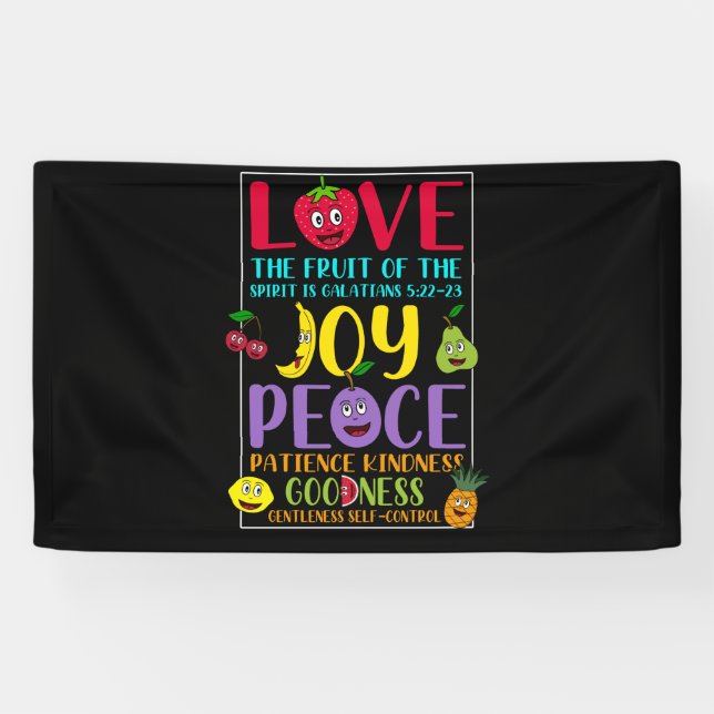 Frucht der Geistgalatianer 5 22 Inspiration C Banner (Horizontal)
