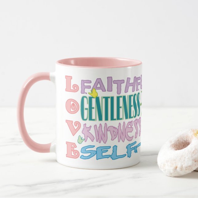Frucht der Spirit Christlich Coffee Tasse (Mit Donut)