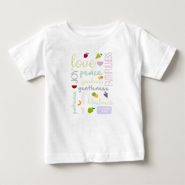 Frucht des christlichen Säuglings Baby T-shirt (Vorderseite)