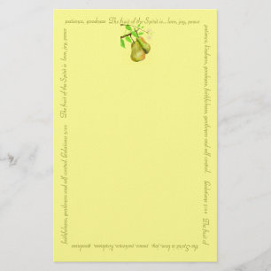 Frucht des Geist-Goldes stationär Briefpapier