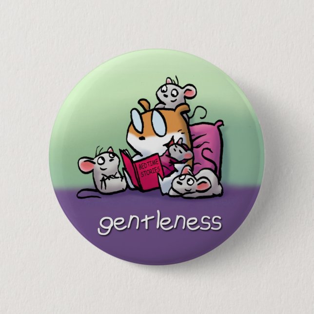Frucht des Geist-Knopf-Abzeichens (Sanftheit) Button (Vorderseite)