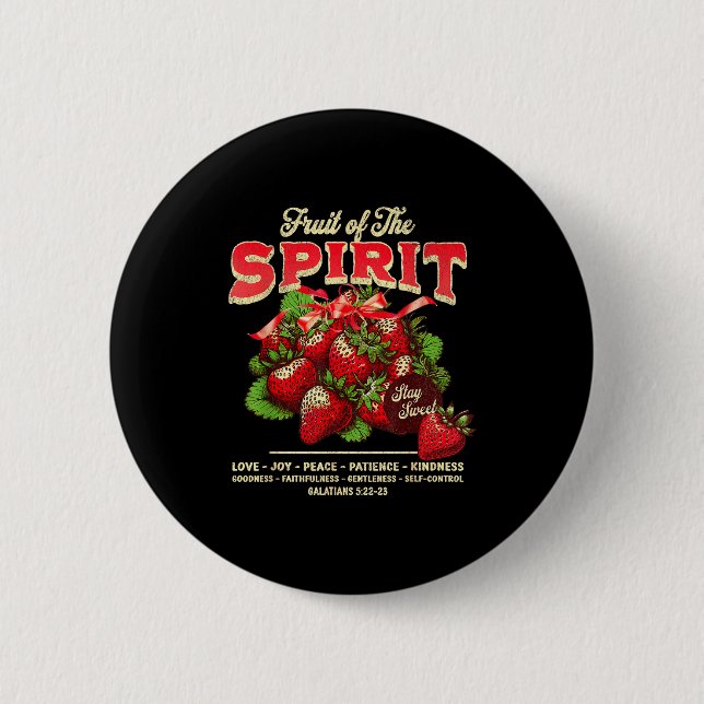 Frucht des Geistes Bibelvers christlich religiös Button (Vorderseite)