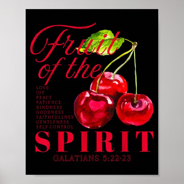Frucht des Geistes Christlich Religiöse Bibelverse Poster (Vorne)