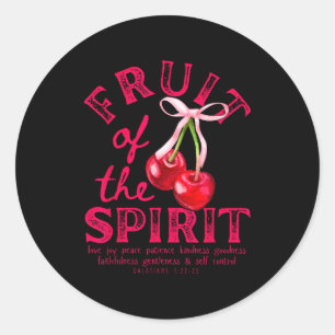 Frucht des Geistes Christliche Kokette Rosa Schlei Runder Aufkleber
