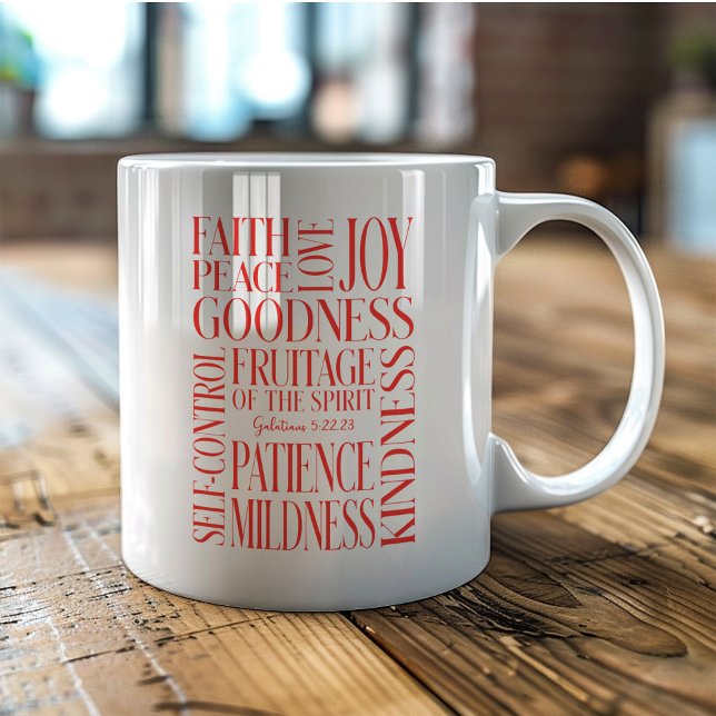 Frucht des Geistes Galater 5 Kaffeetasse (Von Creator hochgeladen)
