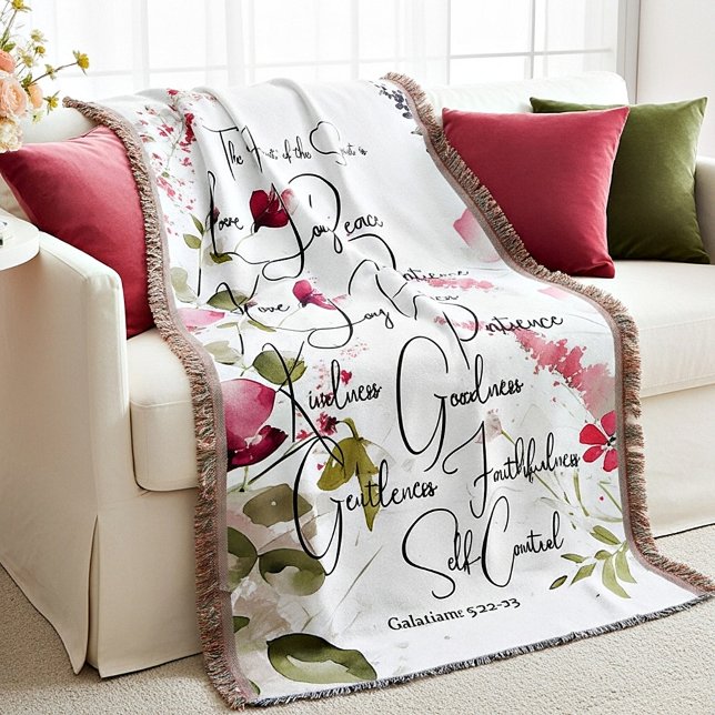 Frucht des Geistes rosa floral Decke (Von Creator hochgeladen)
