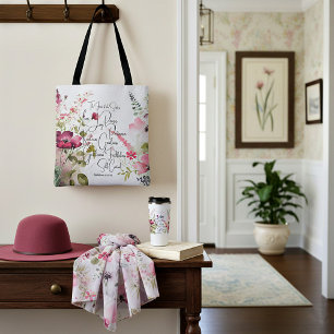 Frucht des Geistes rosa floral Tasche