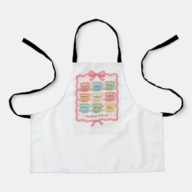 Frucht des Geistes rosa Schürze (Vorderseite)