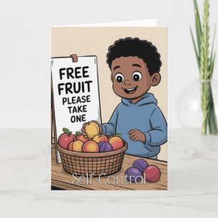 Frucht des Geistes: Selbstbeherrschung Kinder Karte