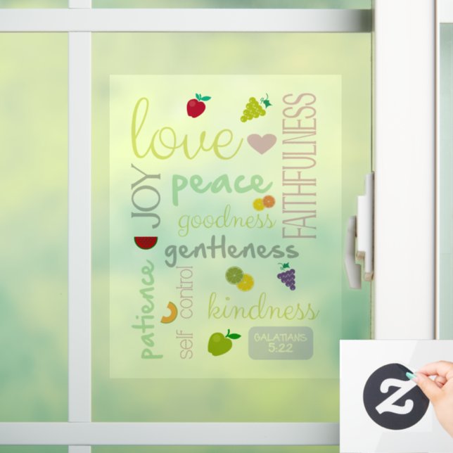 Frucht des Heiligen Geistes niedlicher christliche Fensteraufkleber (Zuhause)