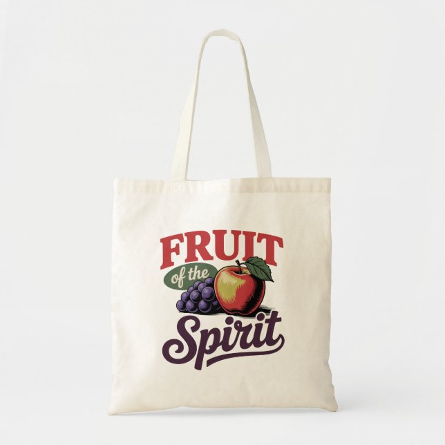 Frucht des Spirit Apple Trauben Retro T-Shirt Tragetasche (Vorne)