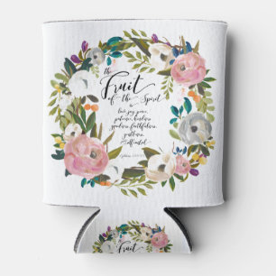 Frucht des Spirit Floral Watercolor Wraath Dosenkühler
