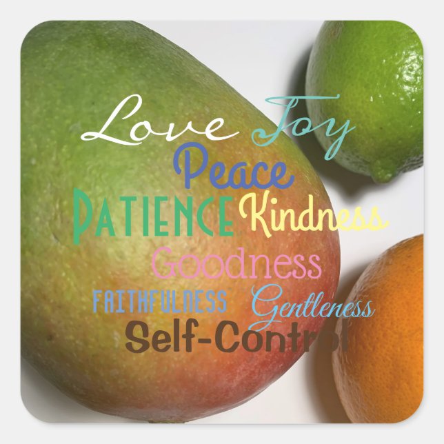 Frucht des Spirit Square Sticker (Vorderseite)