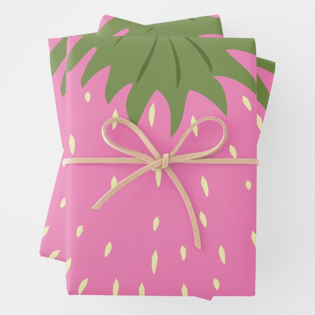 Frucht Erdbeere Geschenkpapier Set (Beispiel)