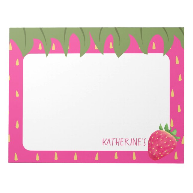 Frucht Erdbeere Notizblock (Vorderseite)