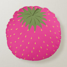 Frucht Erdbeere Rundes Kissen