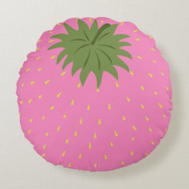 Frucht Erdbeere Rundes Kissen