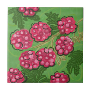 Frucht-Fliese: Himbeeren Fliese