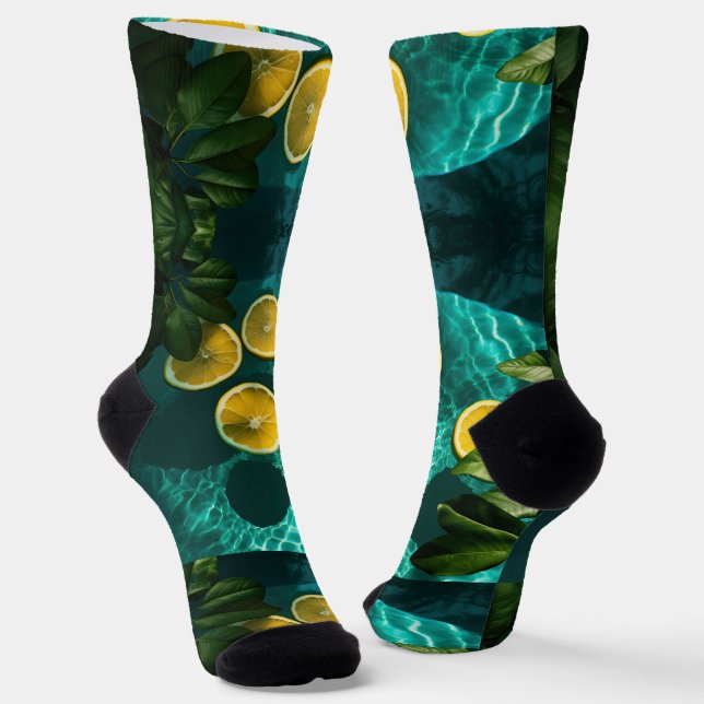 Frucht im Wasser 3D-Styling Socken (Gewinkelt)