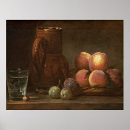 Frucht, Jug & Glass - Jean-Siméon Chardin Kunst Poster