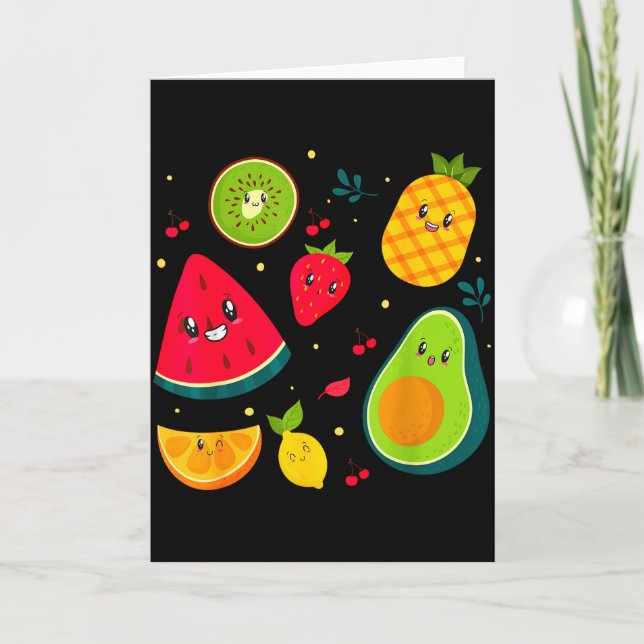 Frucht Kostüm Süßer Tee Frucht Salat Männer Frauen Karte (Vorderseite)