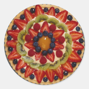 Frucht-Kuchen Runder Aufkleber