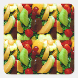 Frucht Lover_ Quadratischer Aufkleber