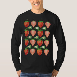 Frucht Lover Vegans Erdbeere Muster Fruitarian S T-Shirt