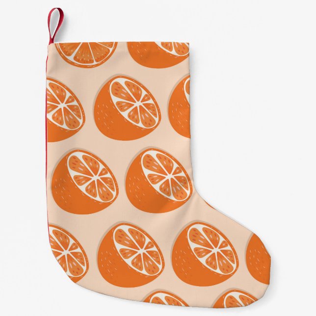 Frucht Nahtloses Muster. Kleiner Weihnachtsstrumpf (Vorderseite)