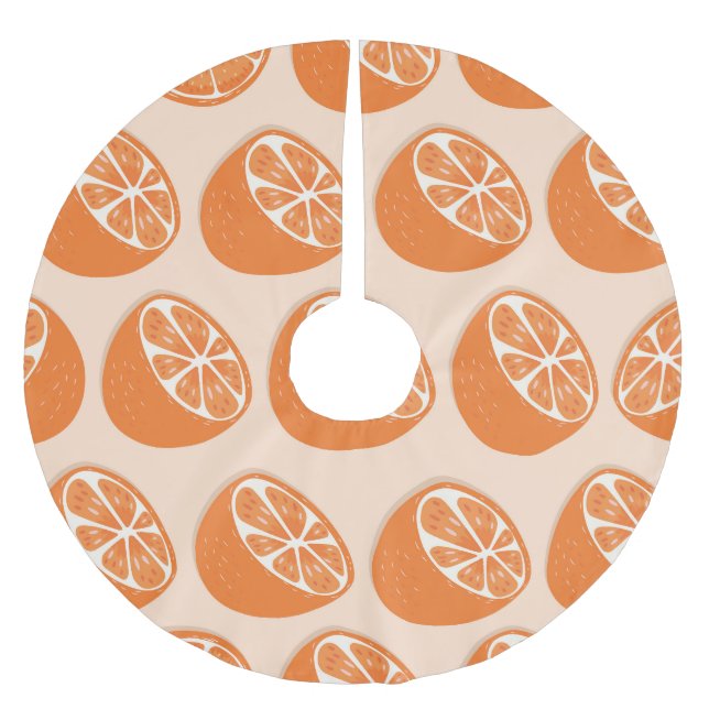 Frucht Nahtloses Muster. Polyester Weihnachtsbaumdecke (Vorderseite)