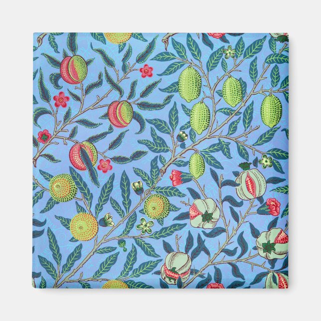 Frucht oder Granatapfel von William Morris  Magnet (Vorne)