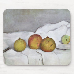 Frucht Pauls Cezanne   auf einem Stoff, c.1890 Mousepad